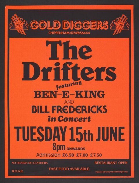 The Drifters Vintage Concert Poster