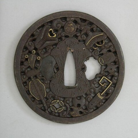 Openwork Carved Iron Sword Guard