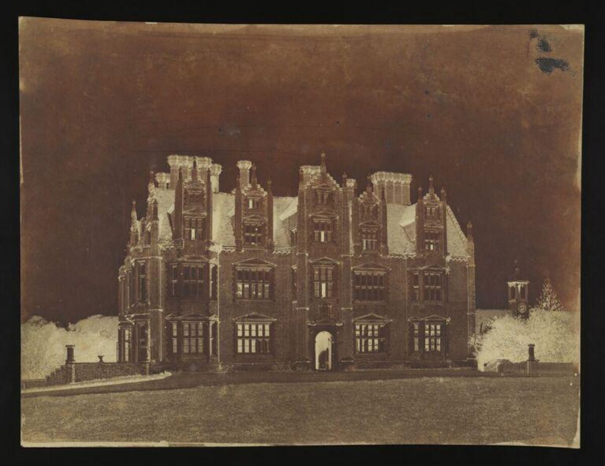 Vintage Sepia Photo of Grand Manor