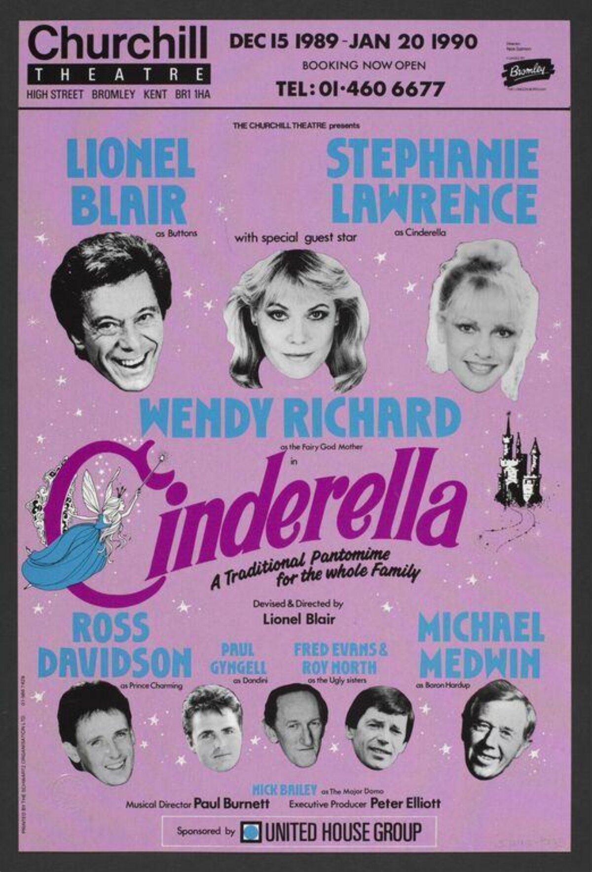 1989 Cinderella Pantomime Poster
