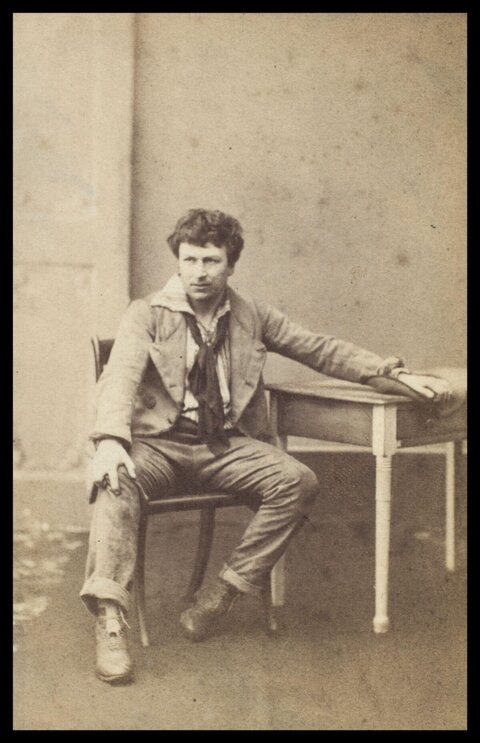 Vintage Portrait of Seated Man