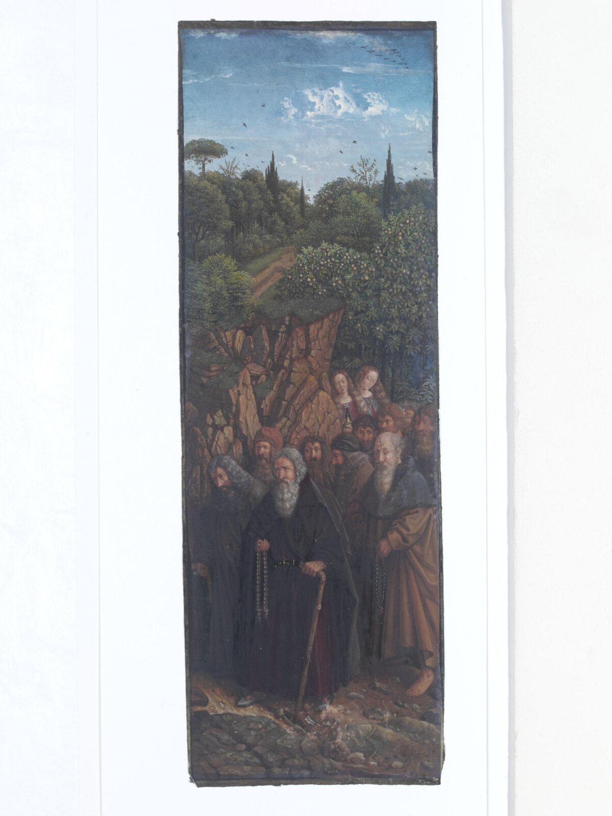 Painting of Pilgrim Group in Landscape