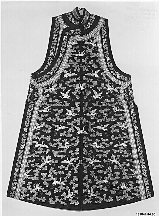 Ancient Chinese Embroidered Cloud Crane Vest