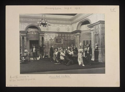 1913 Sealed Orders Theatre Stage Scene
