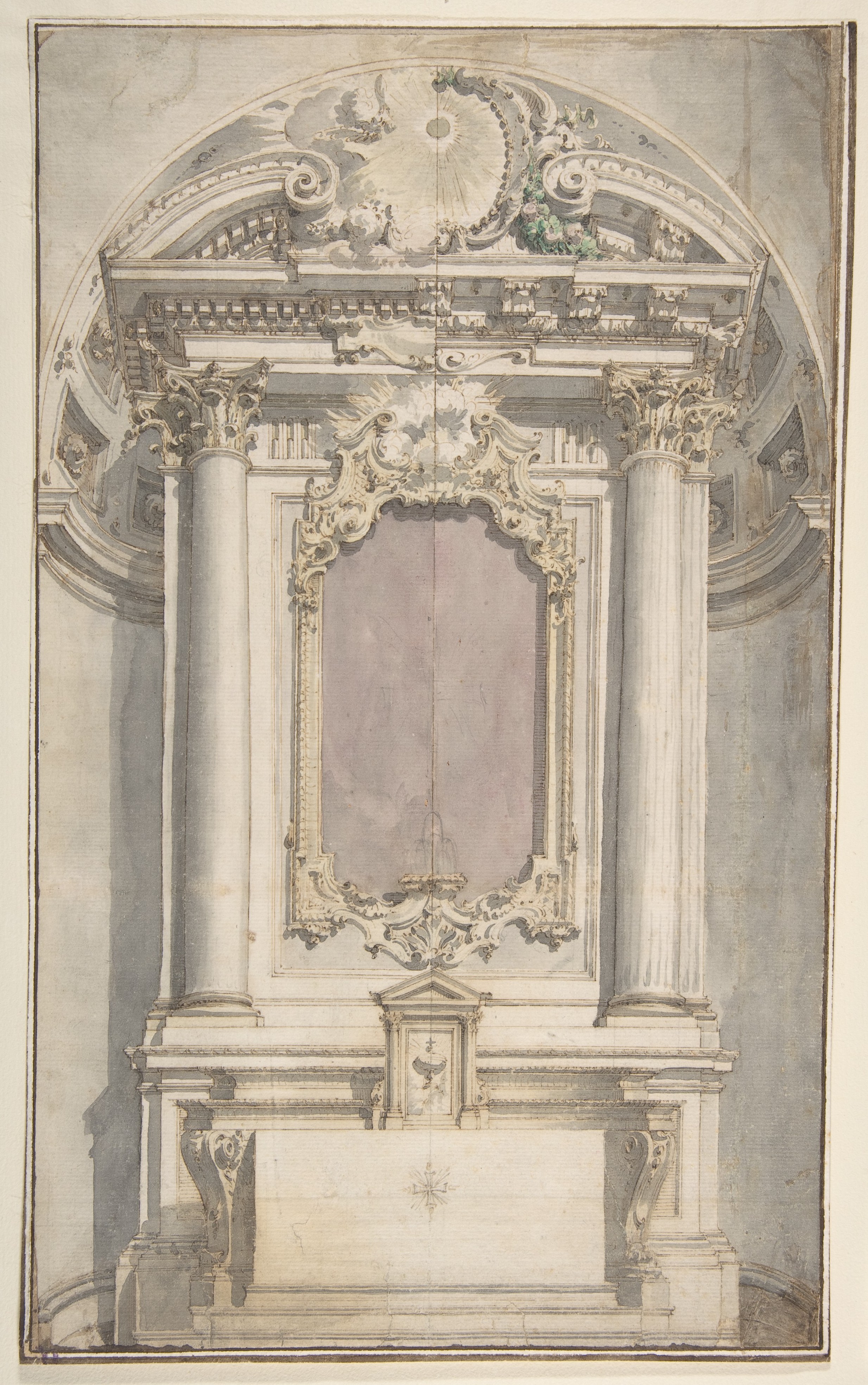Design Drawing of Baroque Altar