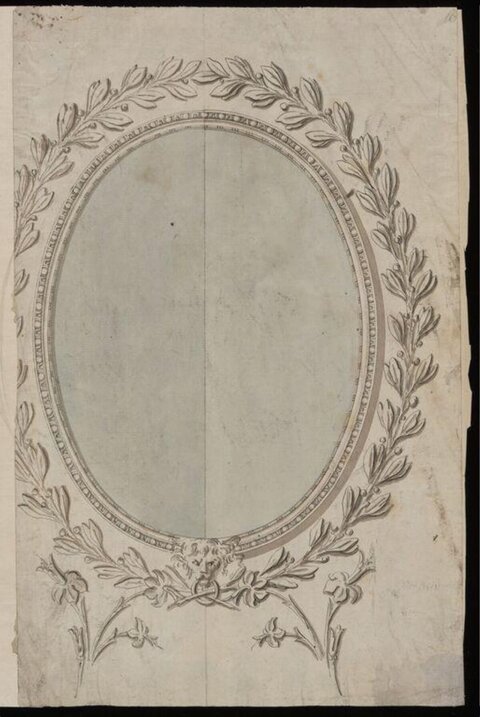 Ornamental Oval Frame Sketch