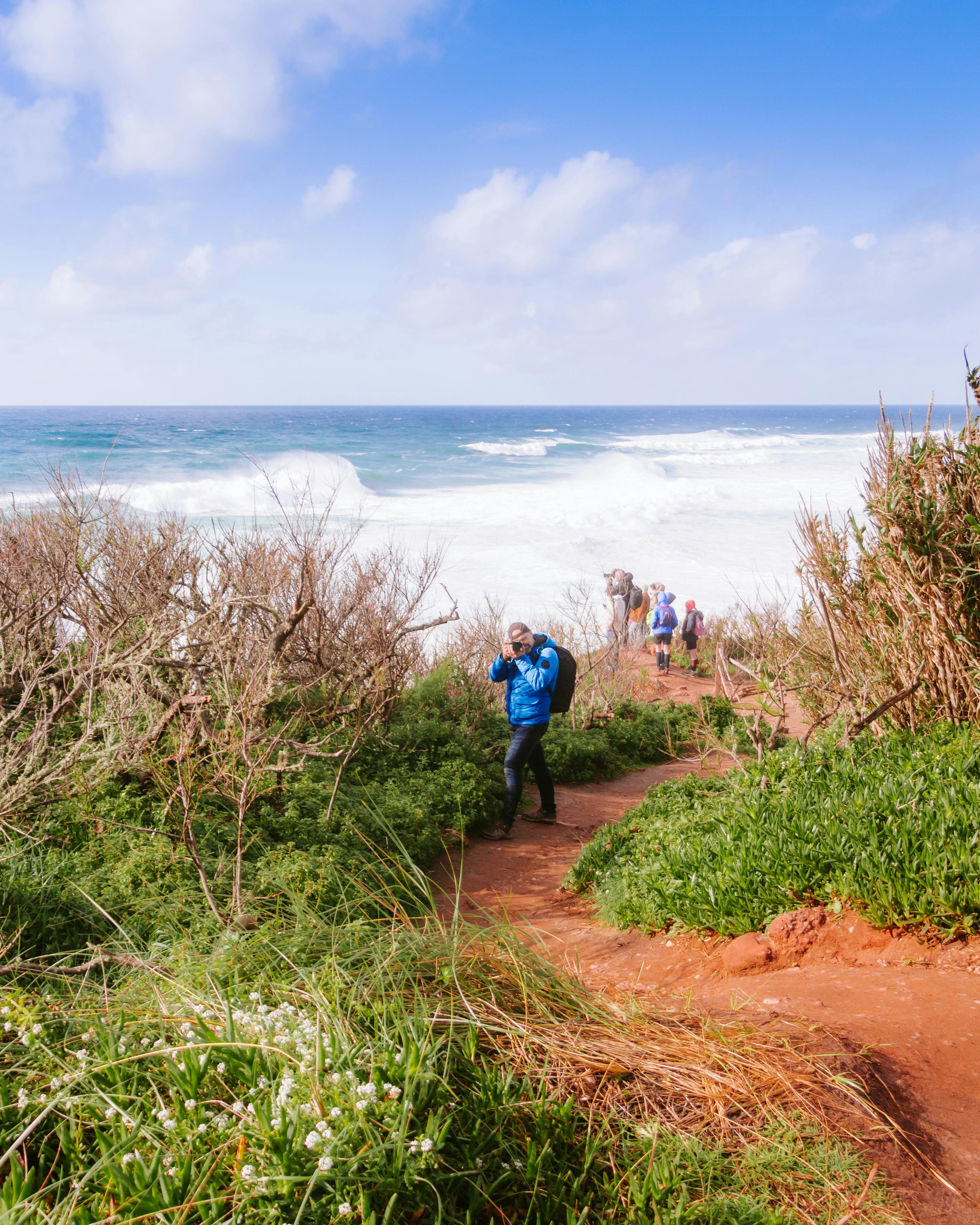 Hikers on Coastal Hiking Trail