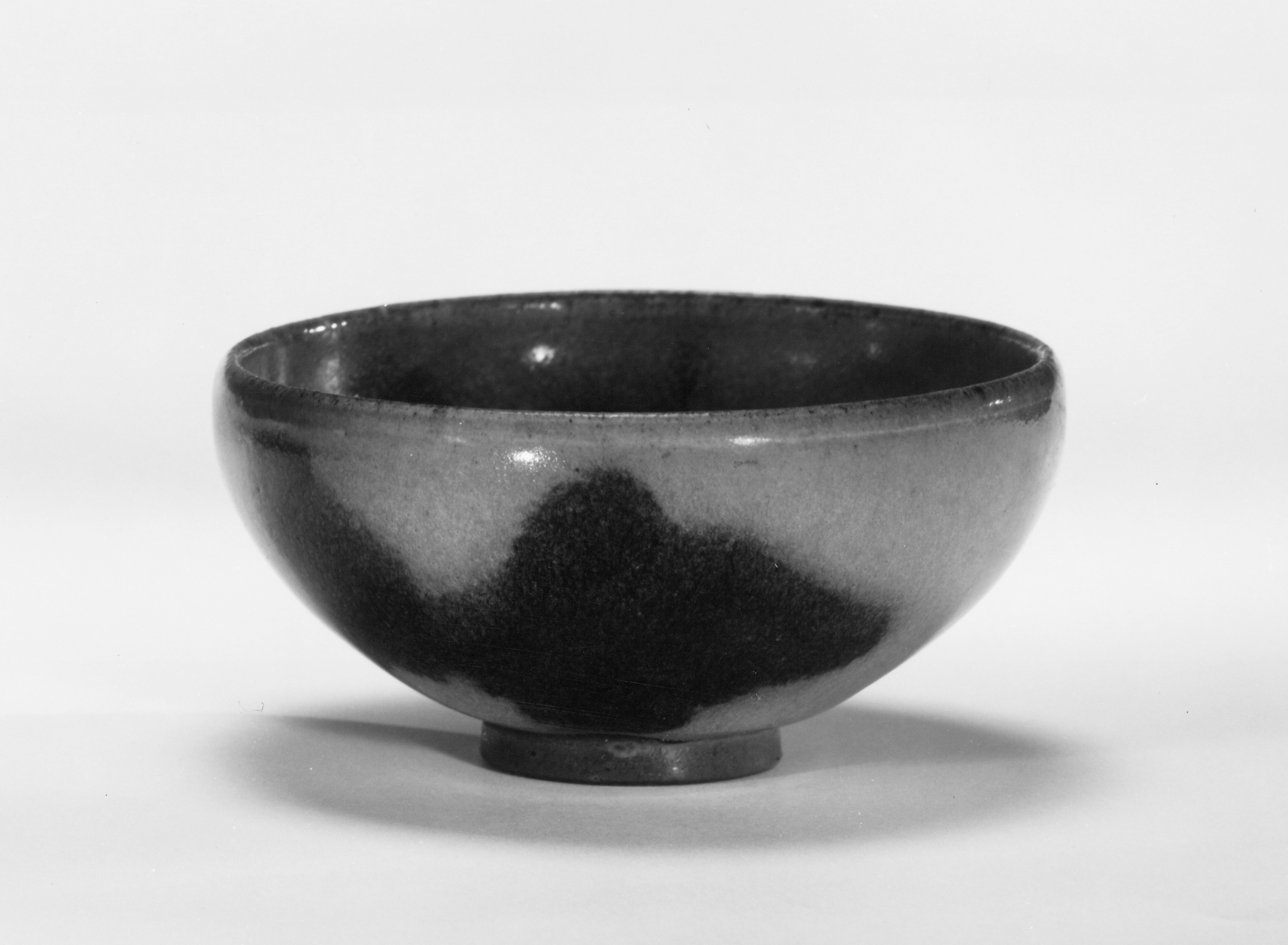 Black and White Glazed Ceramic Bowl