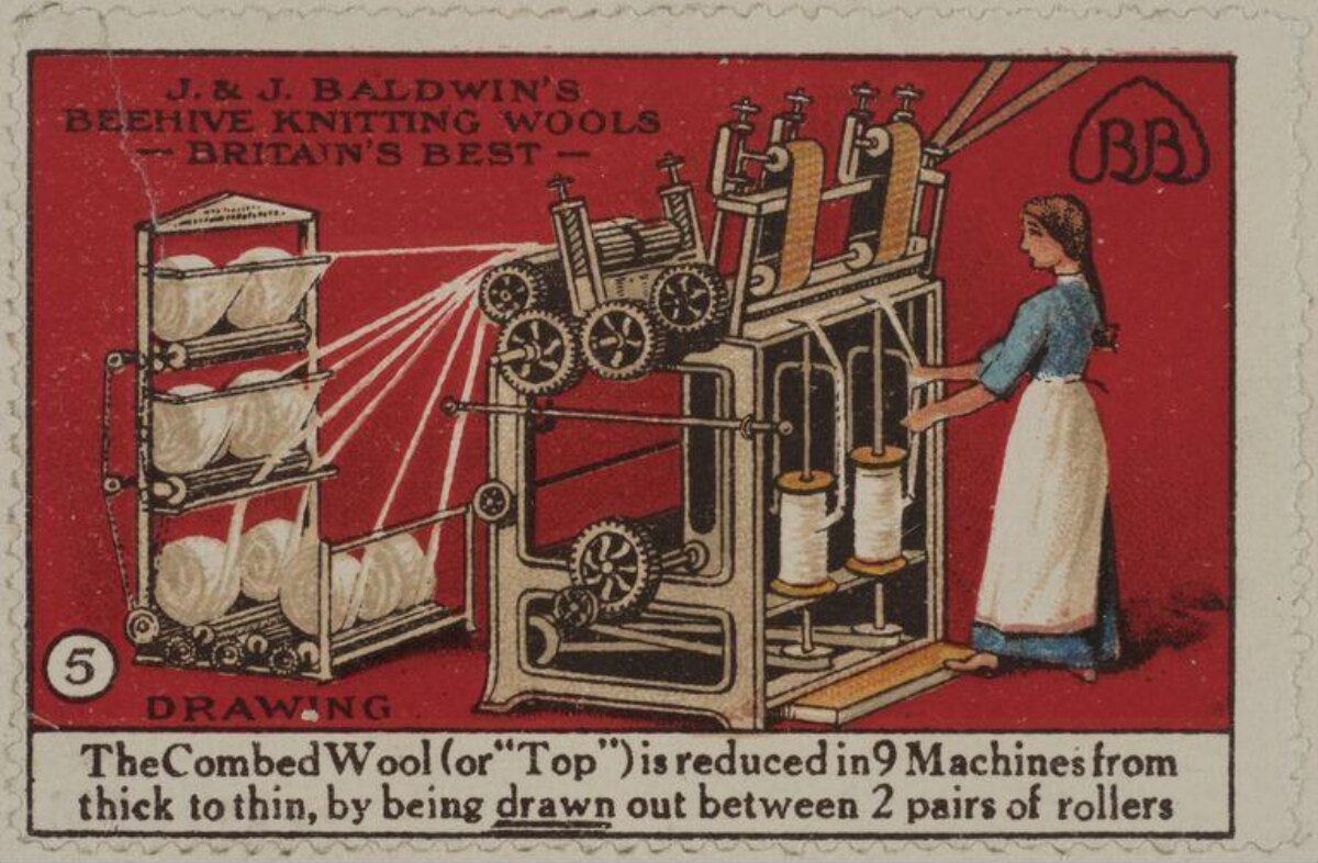 Vintage Wool Drawing Process Ad