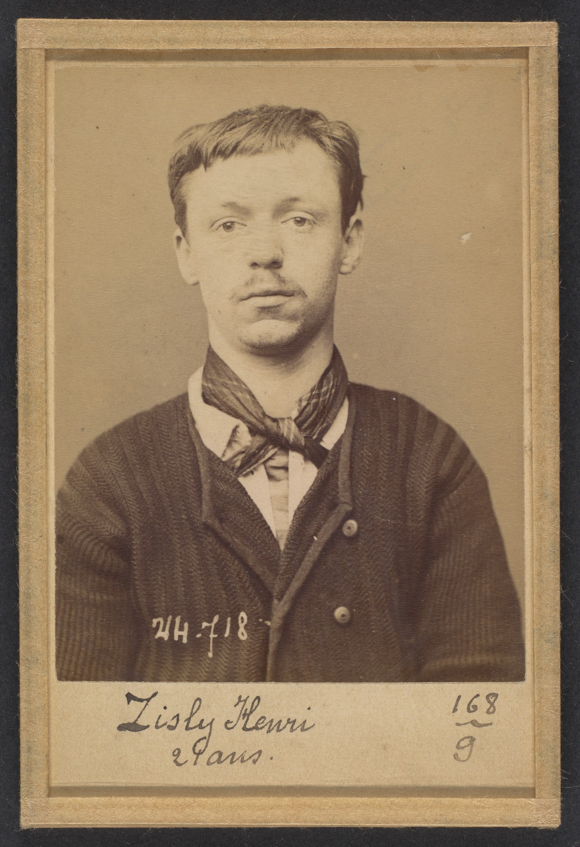Vintage Mugshot of Henri Zisly