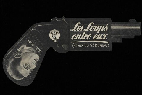 Vintage Pistol Shaped Movie Promotion Card