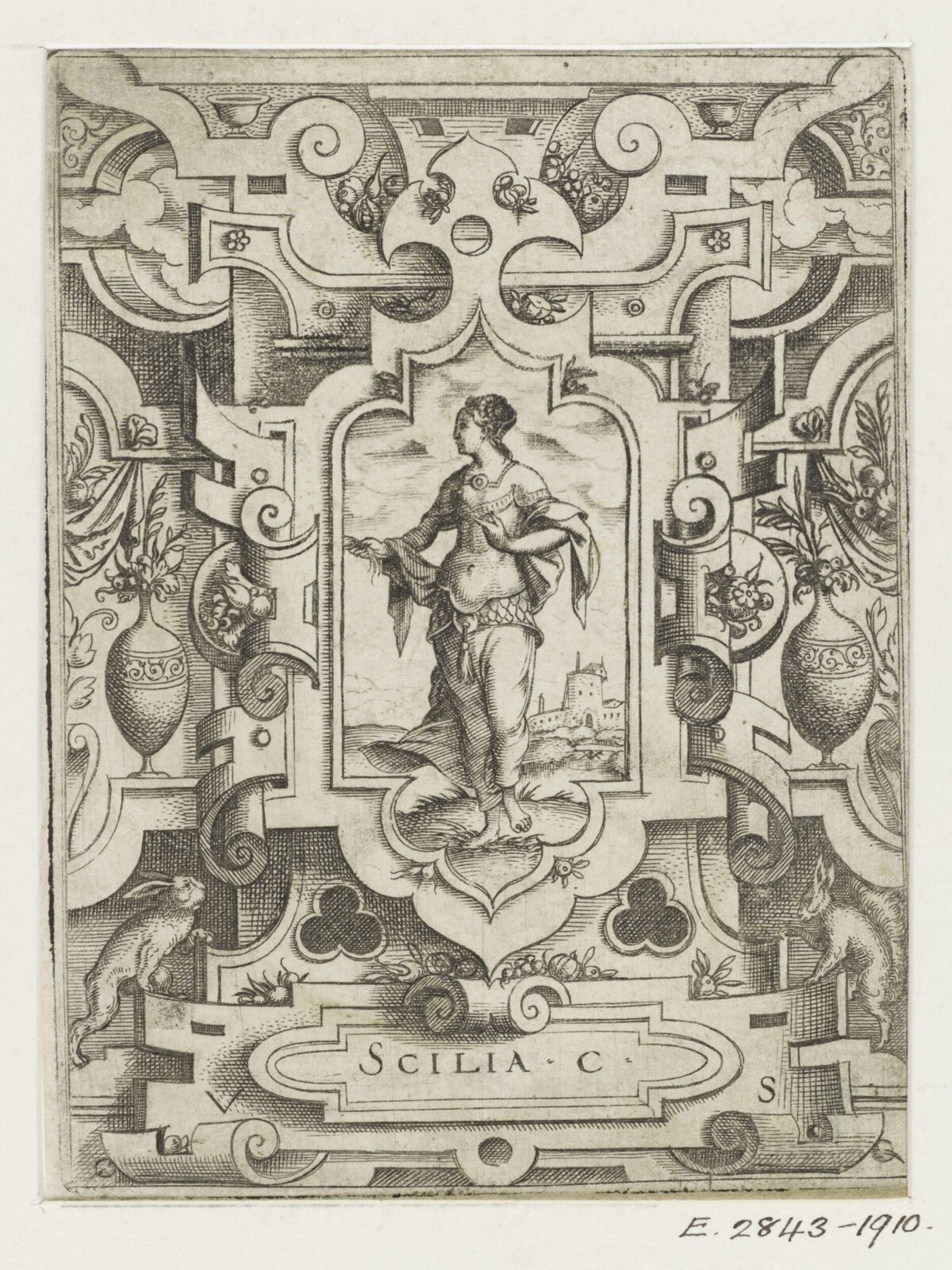 Antique Engraving of Scilia