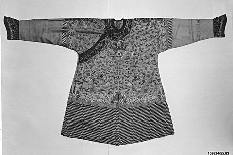 Antique Chinese Embroidered Dragon Robe