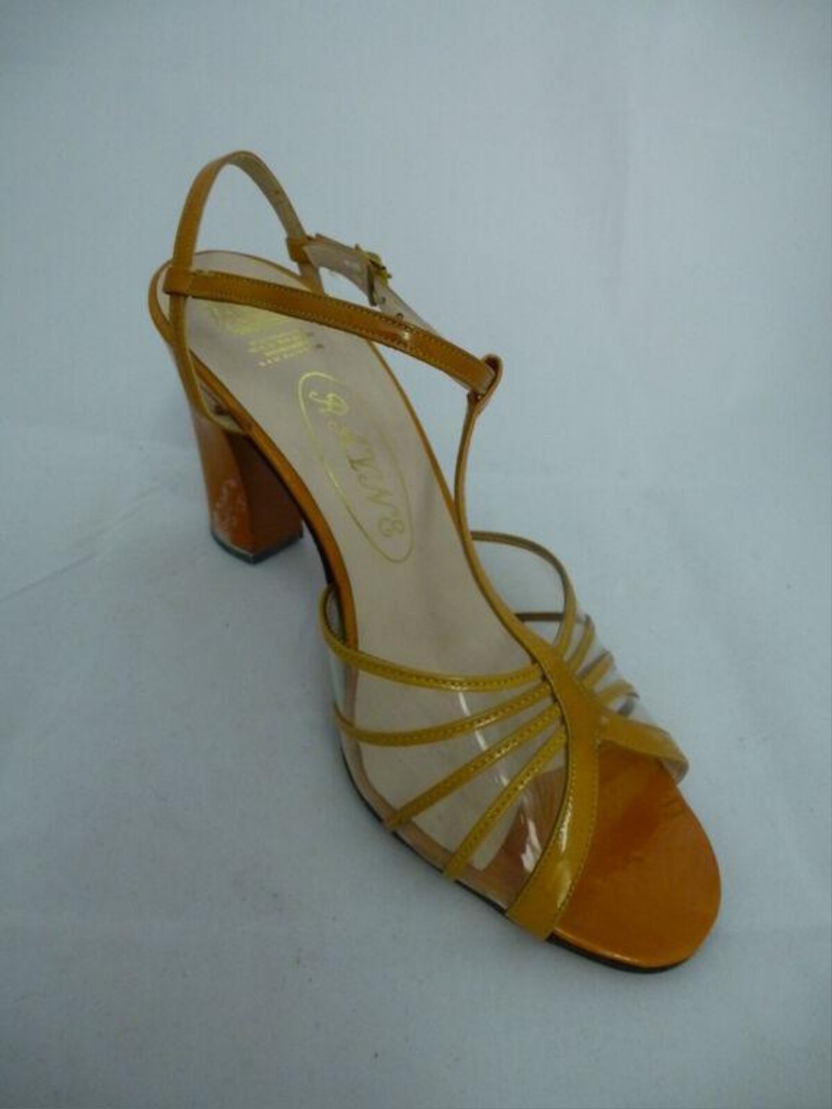 Yellow T-Strap High Heel Sandal