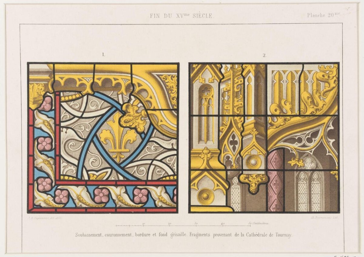 15th Century Tournai Cathedral Stained Glass