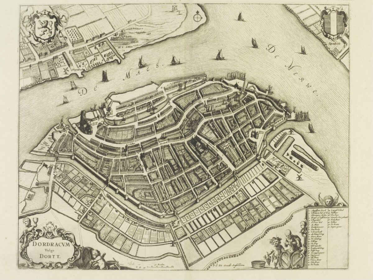 Antique Map of Dordrecht