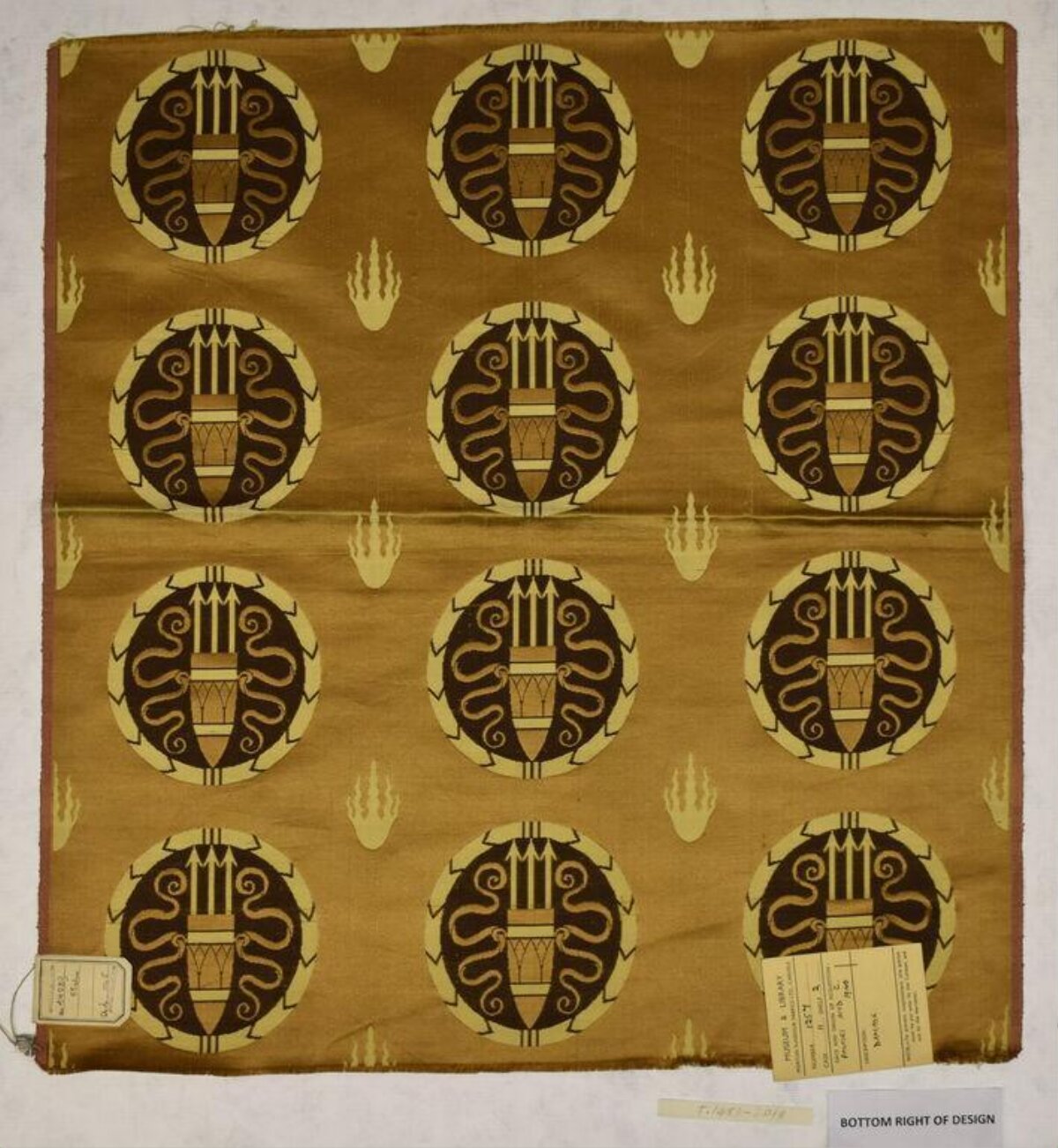 Vintage Circular Motif Textile Sample