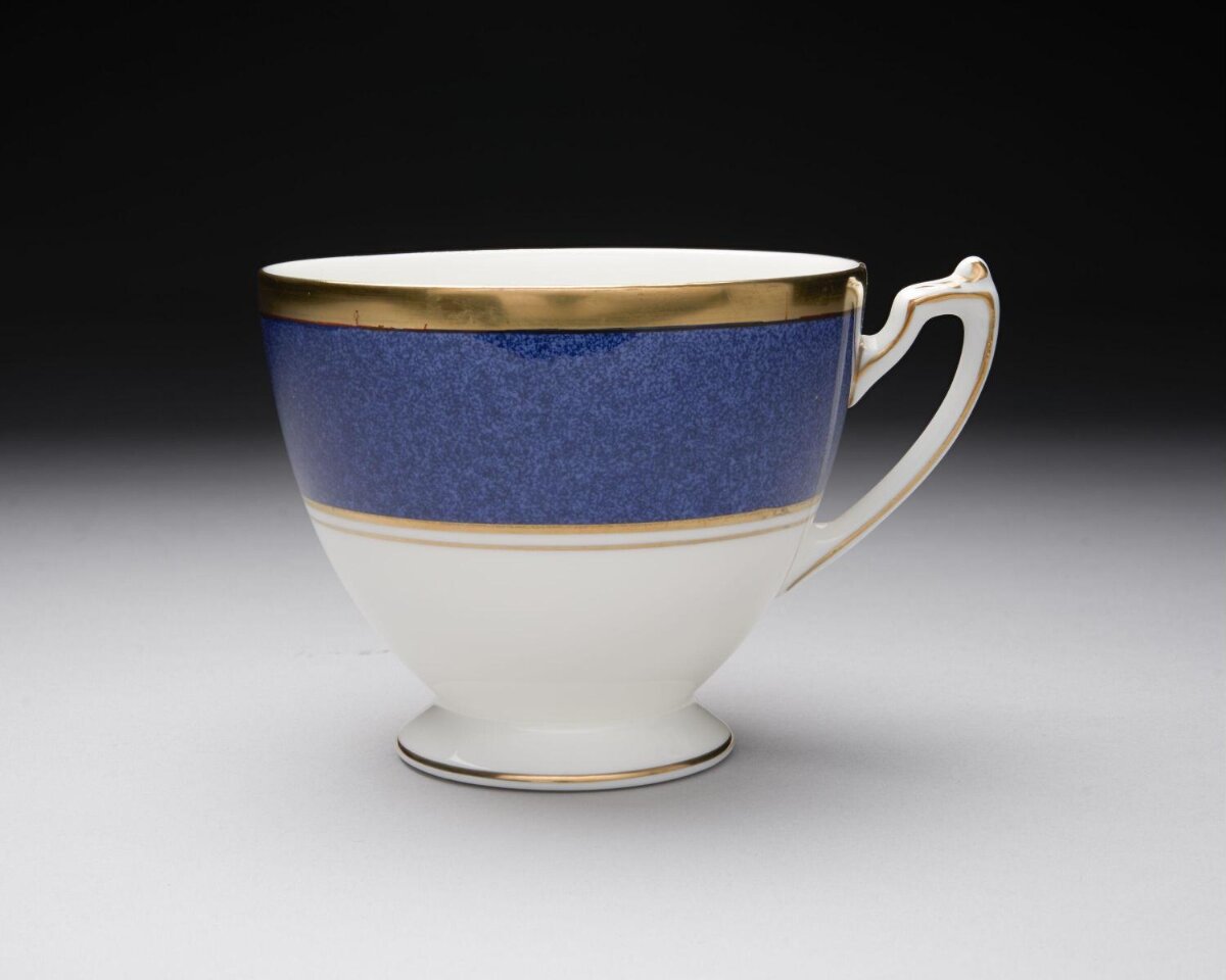 Blue and Gold Trimmed Teacup