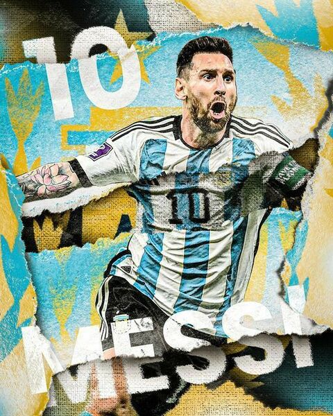 Lionel Messi Argentina Football Art