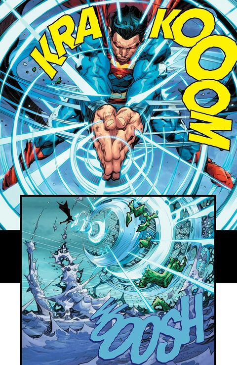 Superman Fires Energy Blast Comic Page