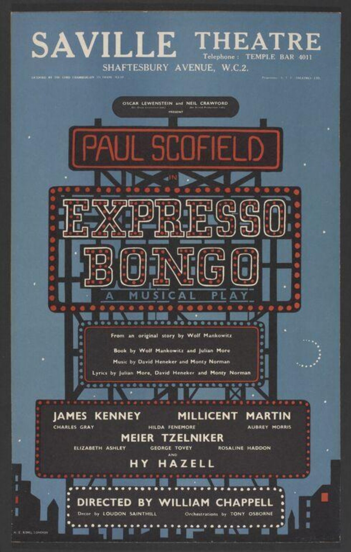 Saville Theatre Expresso Bongo Poster