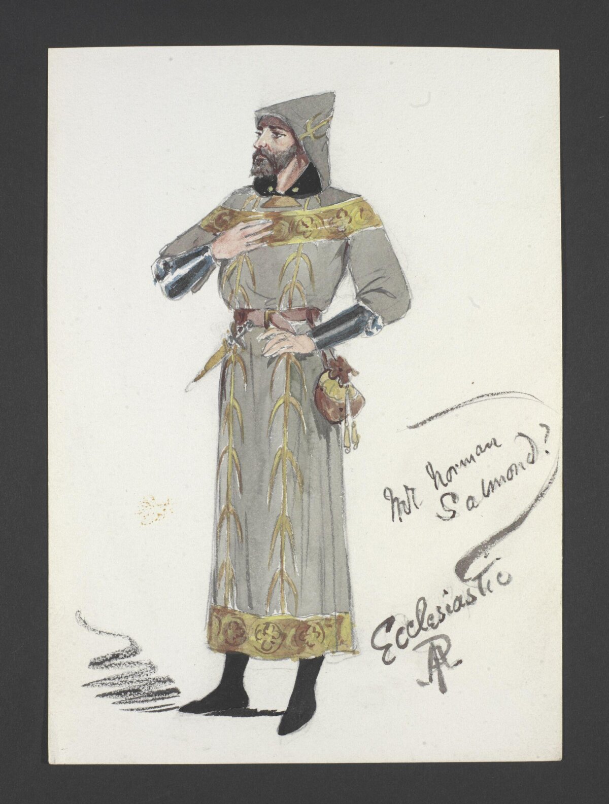 Norman Ecclesiastic Costume Sketch