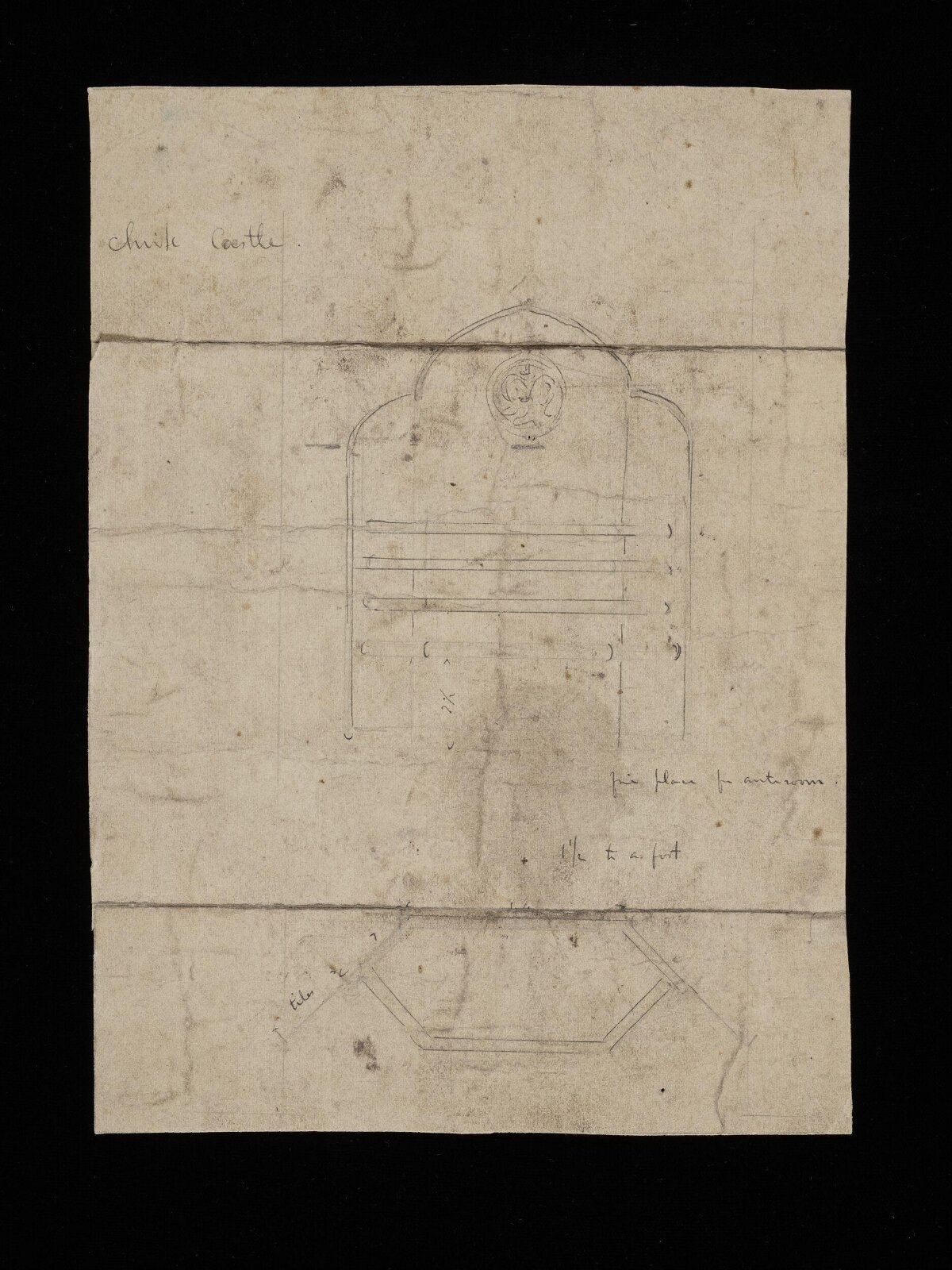 Chirk Castle Architectural Sketch