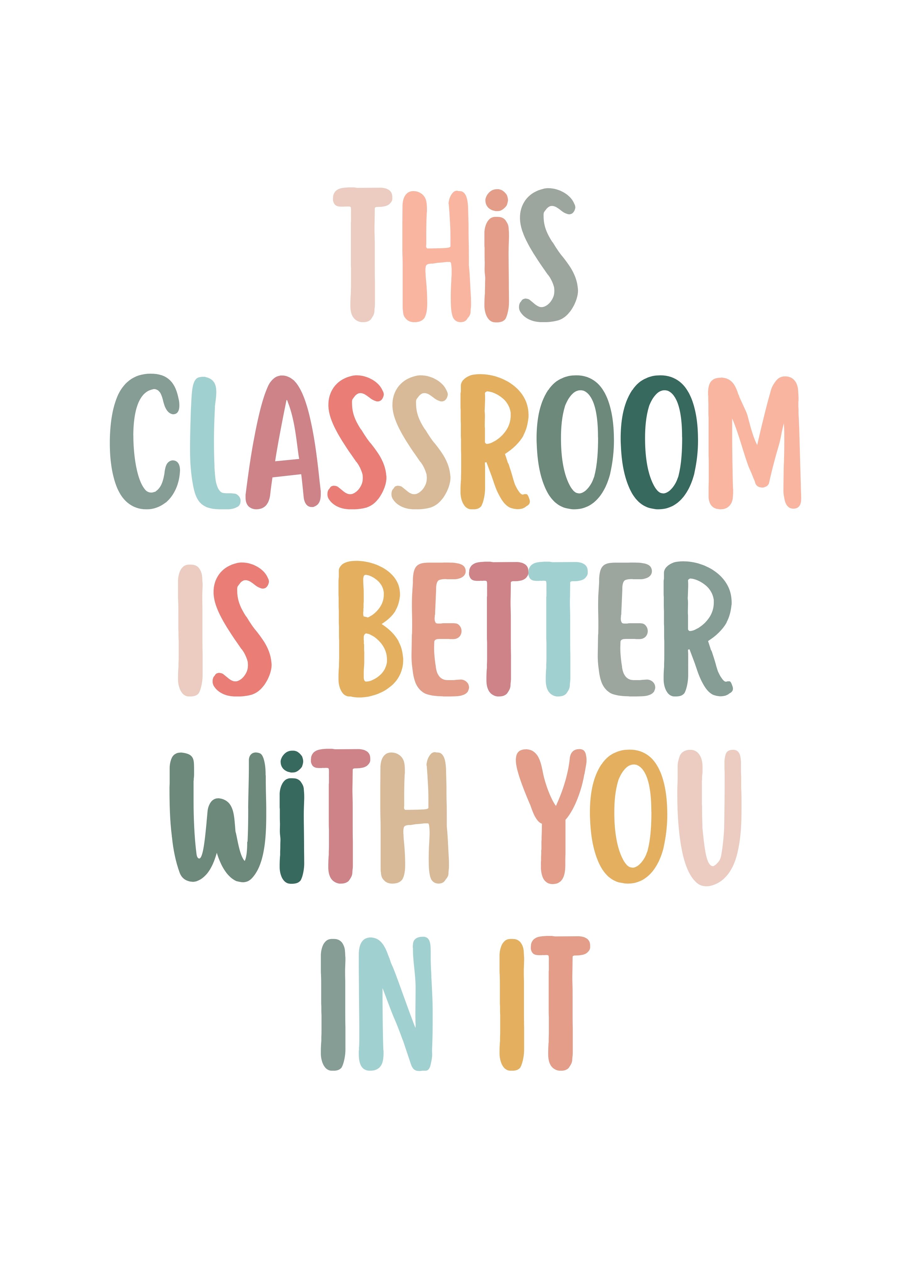 Classroom Welcome Positive Quote Poster