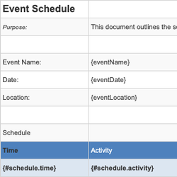 Event Schedule