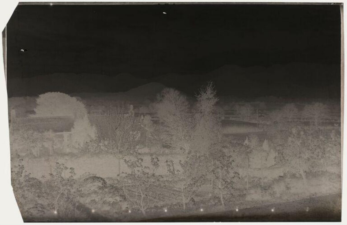 Old Negative Rural Landscape