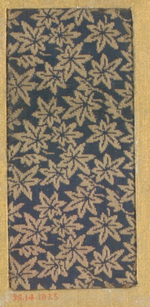Repeated Snowflake Pattern Textile Fragment