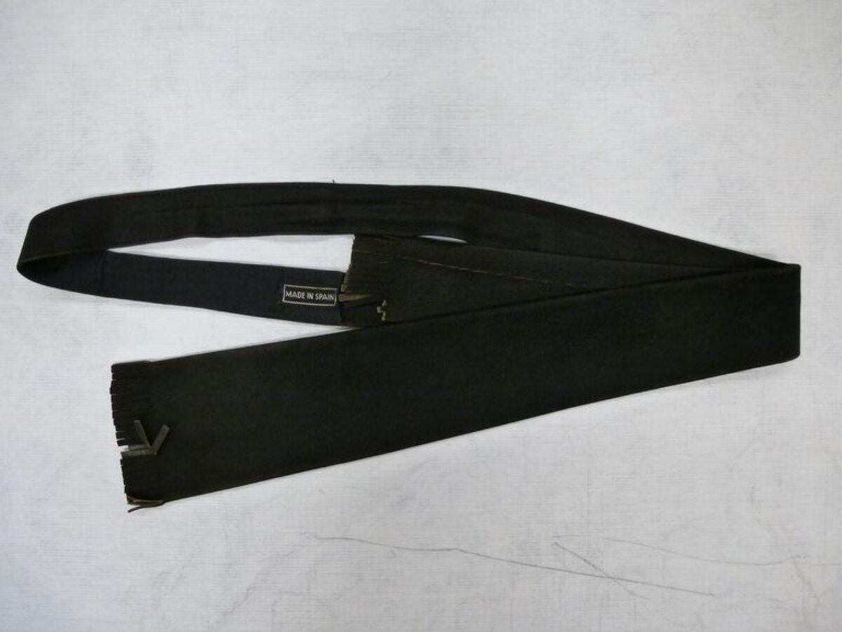 Black Plain Necktie Made in Spain