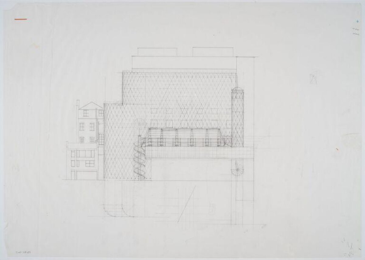Pencil Sketch of Building Elevation
