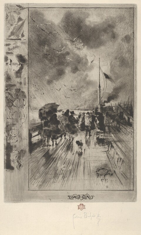 Rainy Day on the Harbor Pier