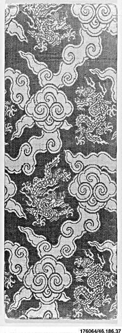 Chinese Dragon Cloud Pattern Brocade