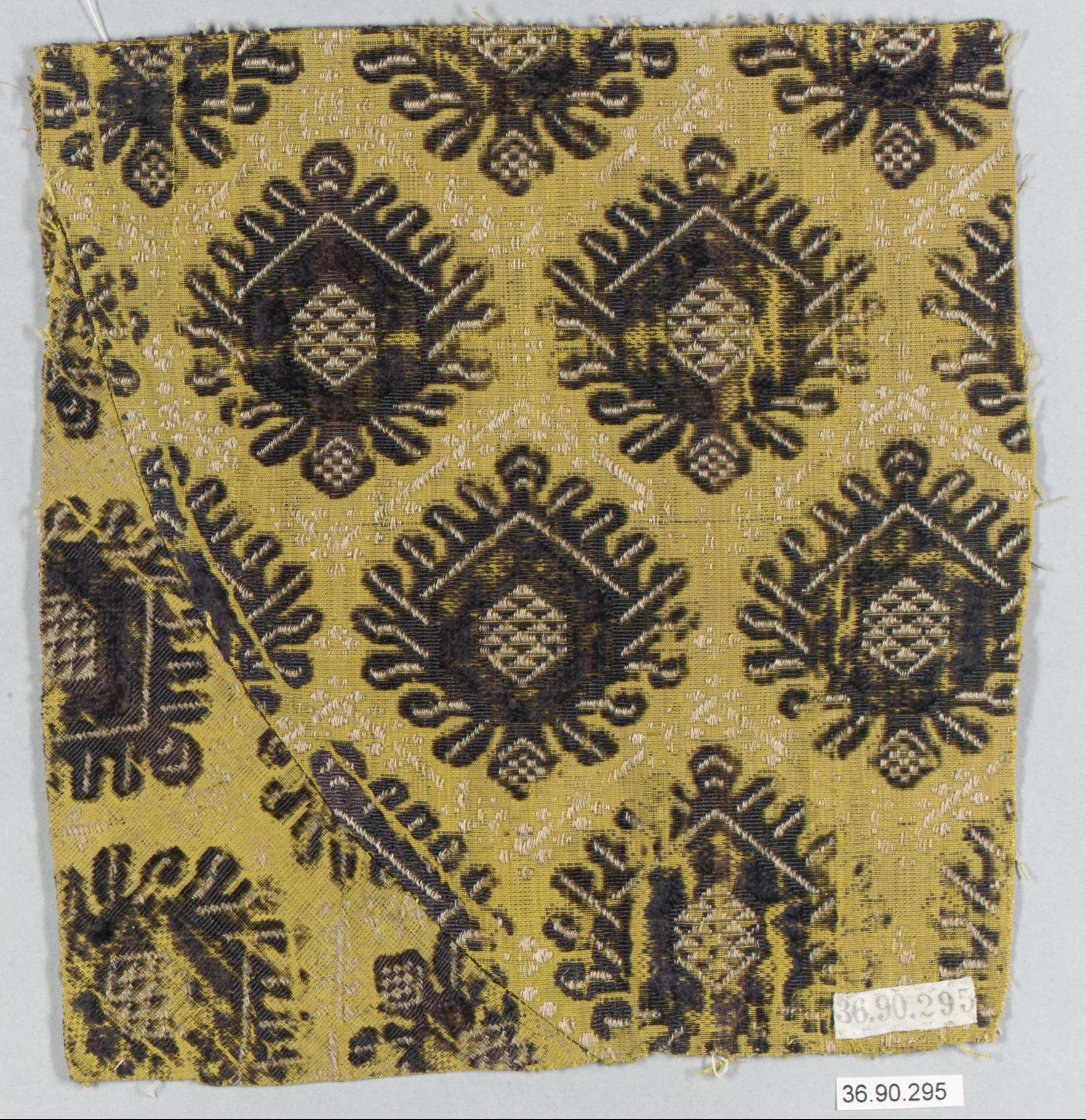 Antique Geometric Patterned Textile Fragment