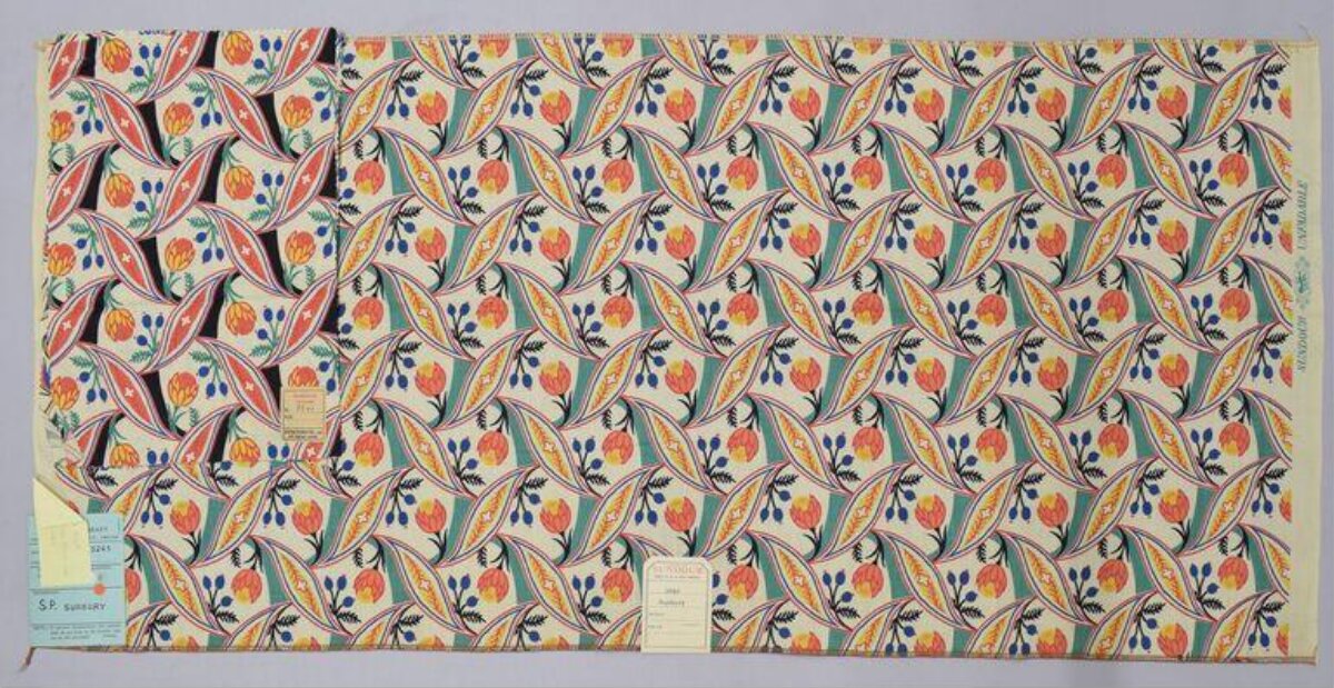 Vintage Floral Textile Sample