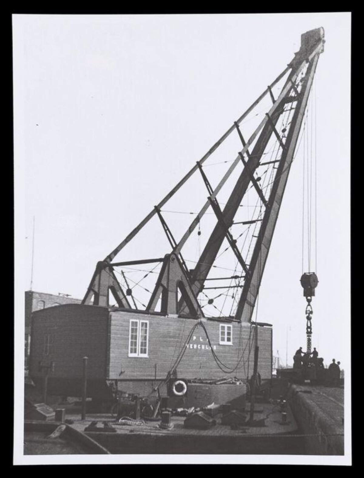 Vintage Floating Crane at Dock