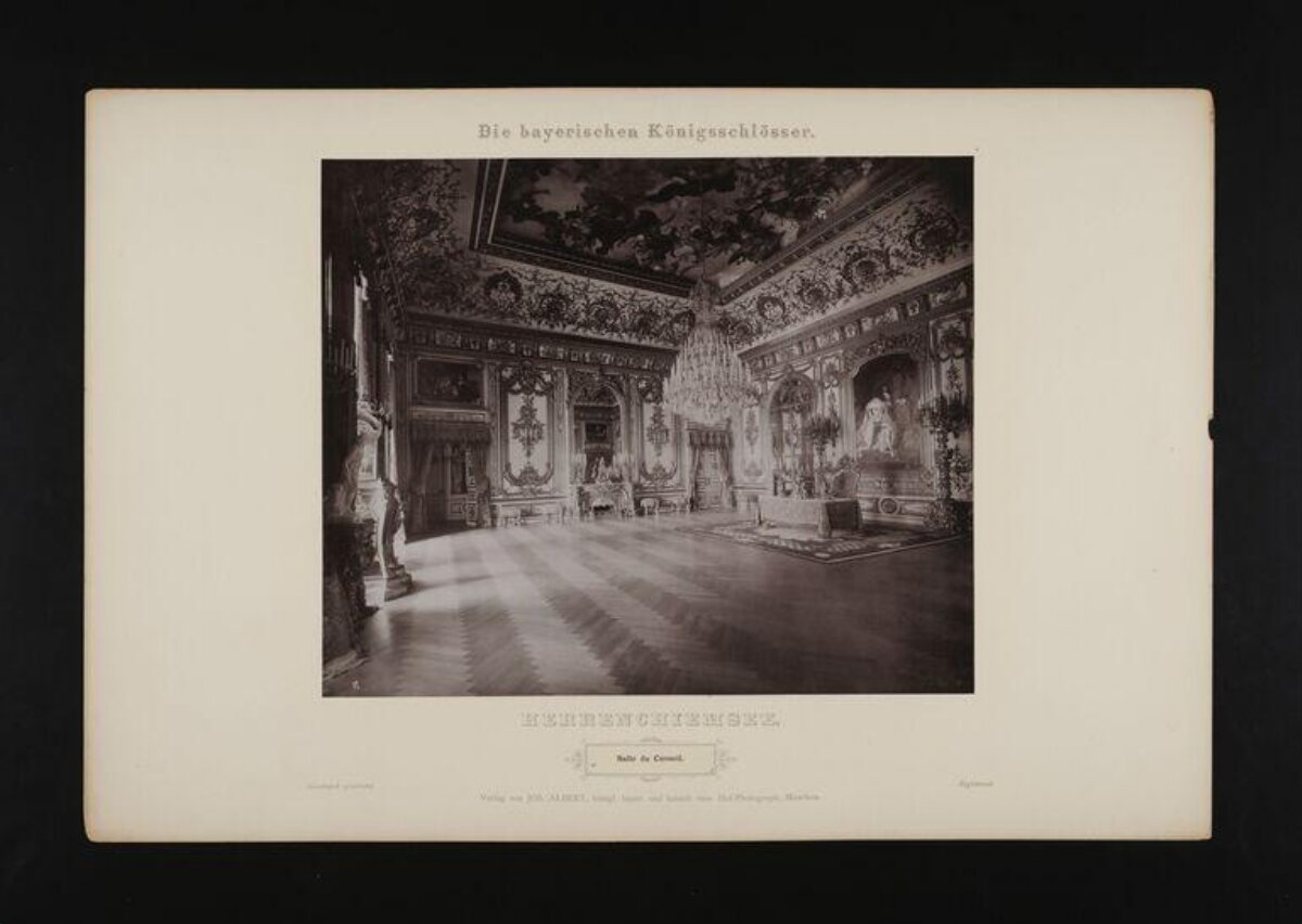 Vintage Photo of Bavarian Royal Castle Hall
