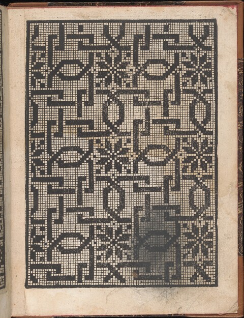 Vintage Geometric Mosaic Grid Pattern