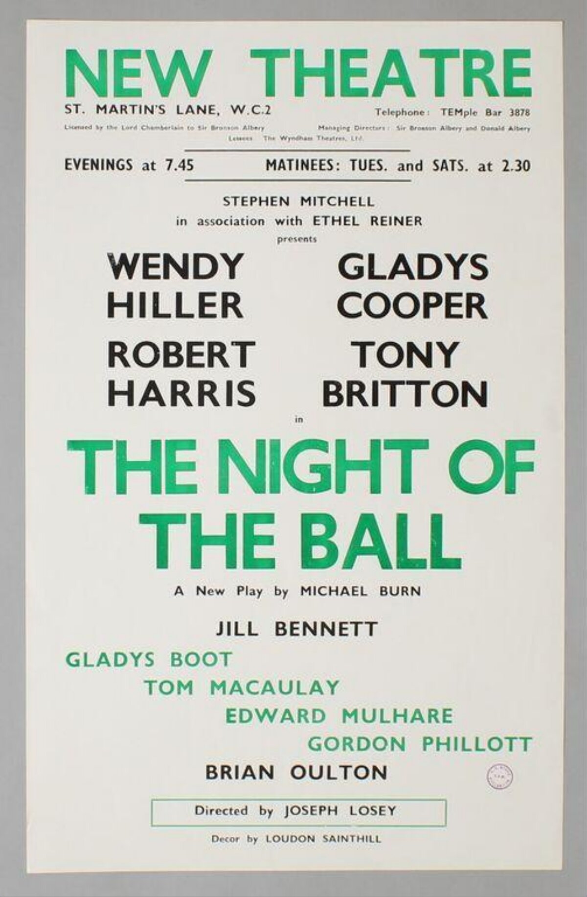 The Night of the Ball Theatre Poster