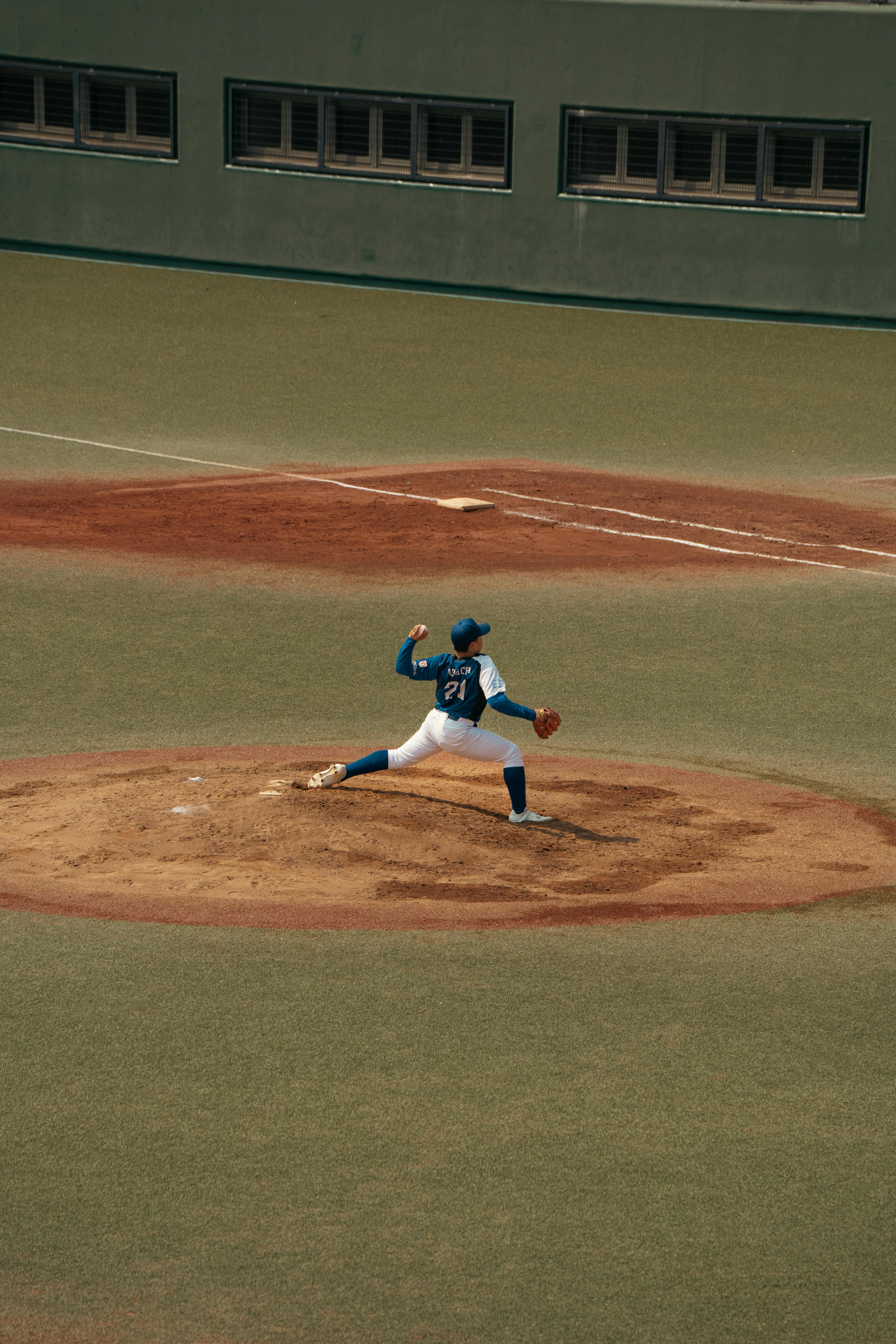 Baseball Pitcher on Pitcher's Mound