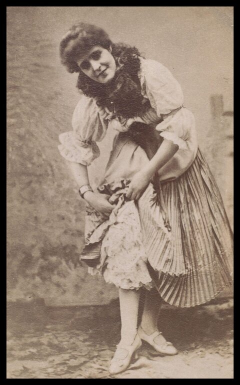 Vintage Sepia Portrait of Victorian Woman