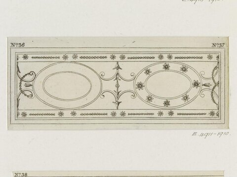 Antique Decorative Frieze Design Drawing