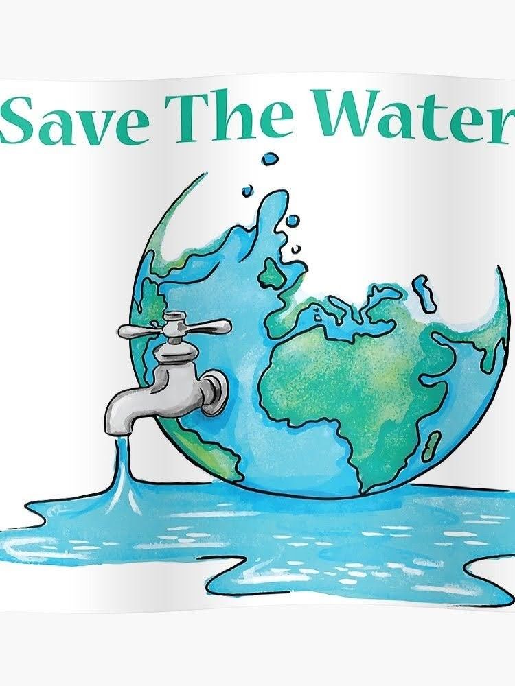 Save The Water Conservation Illustration
