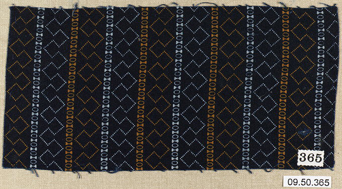 Vintage Geometric Pattern Textile Sample