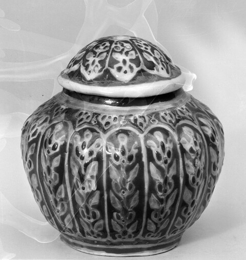 Patterned Lidded Ceramic Jar