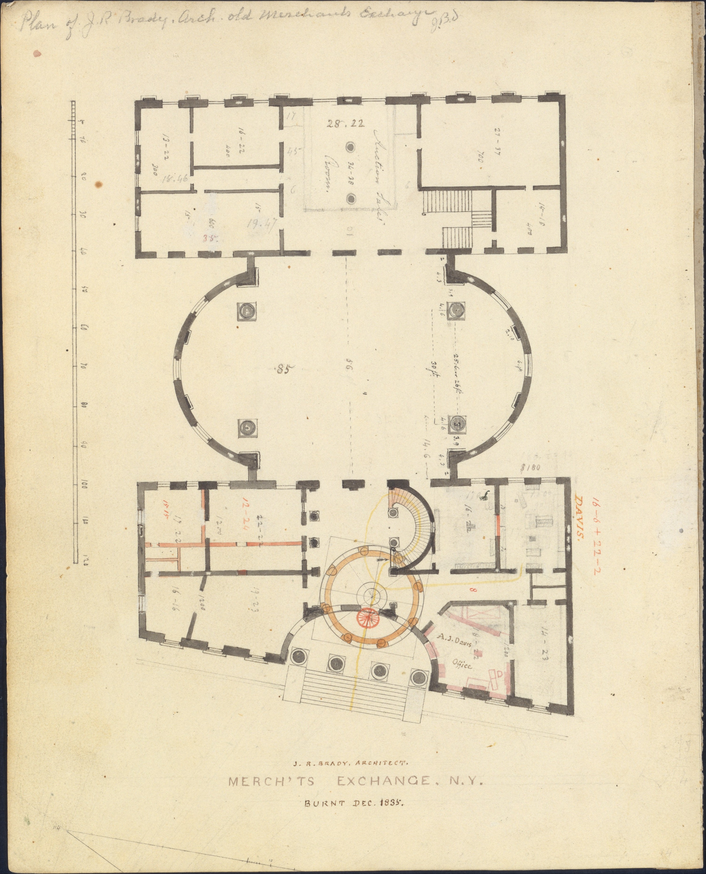 New York Merch'ts Exchange Floor Plan