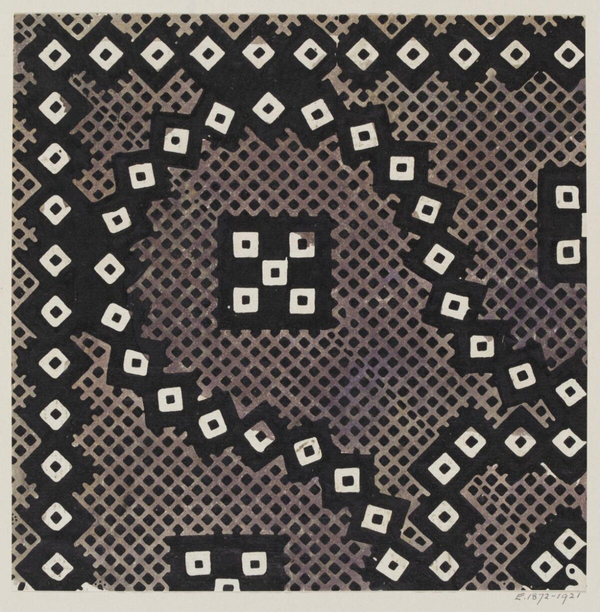 Black and White Spiral Geometric Pattern