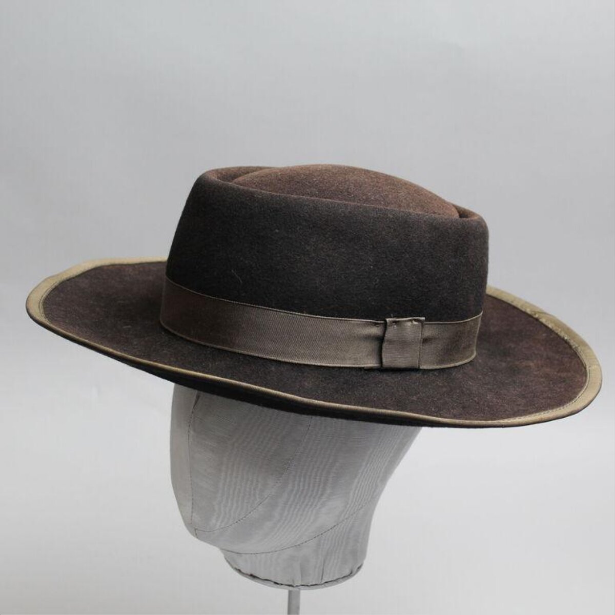 Brown Fedora Hat on Mannequin Head